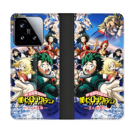 Housse cuir portefeuille Pour Xiaomi 15 Manga My Hero Academia Affiche