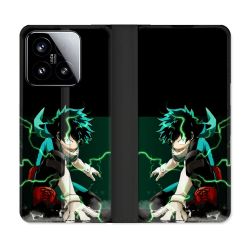 Housse cuir portefeuille Pour Xiaomi 15 Manga My Hero Academia Deku