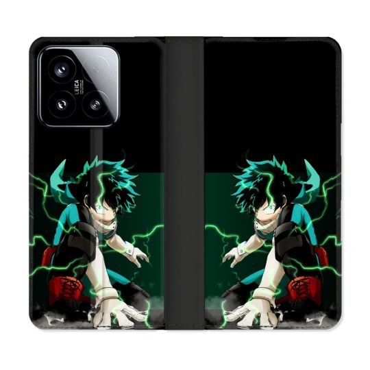 Housse cuir portefeuille Pour Xiaomi 15 Manga My Hero Academia Deku