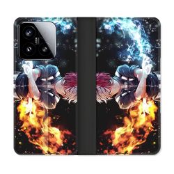 Housse cuir portefeuille Pour Xiaomi 15 Manga My Hero Academia Shoto