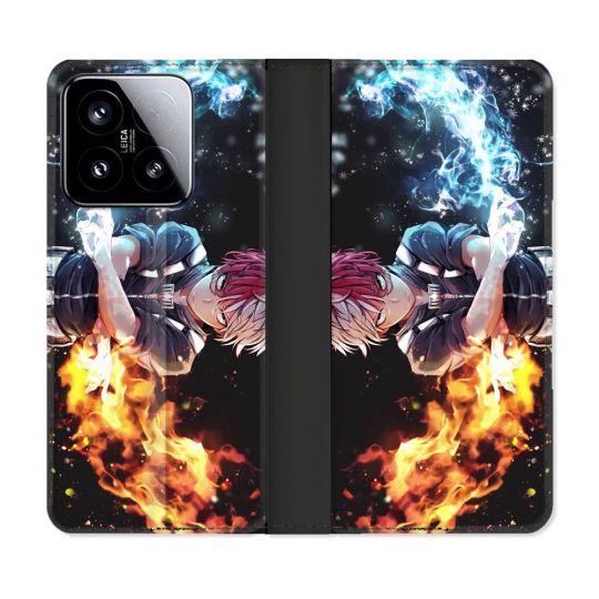 Housse cuir portefeuille Pour Xiaomi 15 Manga My Hero Academia Shoto