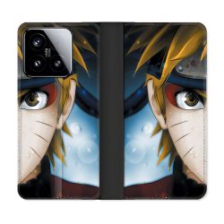 Housse cuir portefeuille Pour Xiaomi 15 Manga Naruto Blanc