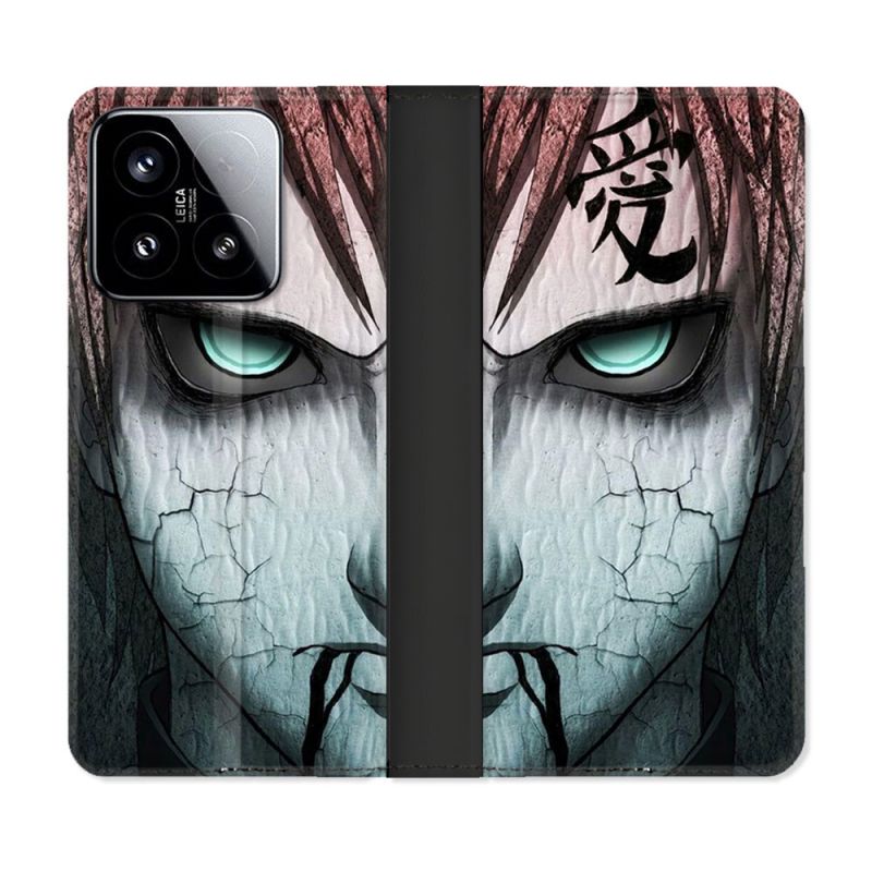 Housse cuir portefeuille Pour Xiaomi 15 Manga Naruto Gaara