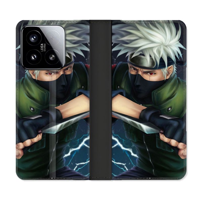 Housse cuir portefeuille Pour Xiaomi 15 Manga Naruto Kakashi