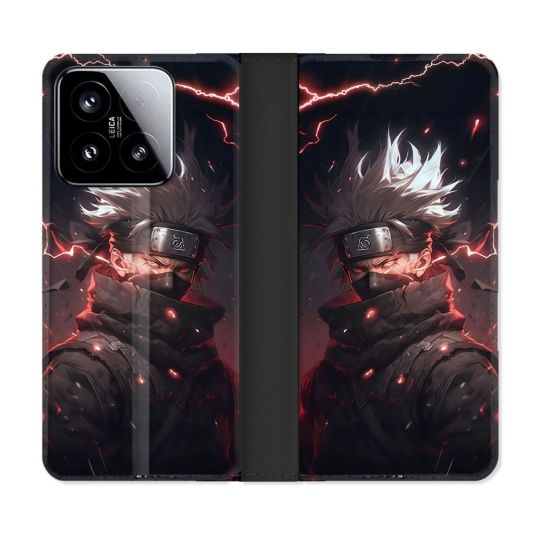 Housse cuir portefeuille Pour Xiaomi 15 Manga Naruto Kakashi Dark