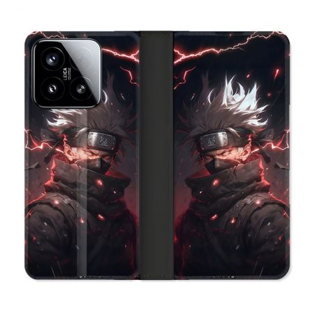 Housse cuir portefeuille Pour Xiaomi 15 Manga Naruto Kakashi Dark