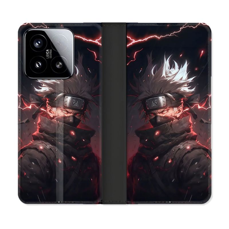 Housse cuir portefeuille Pour Xiaomi 15 Manga Naruto Kakashi Dark