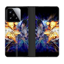 Housse cuir portefeuille Pour Xiaomi 15 Manga Naruto VS