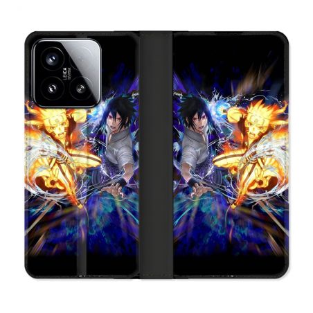 Housse cuir portefeuille Pour Xiaomi 15 Manga Naruto VS