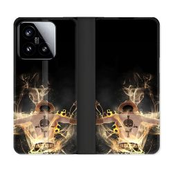 Housse cuir portefeuille Pour Xiaomi 15 Manga One Piece Ace Noir