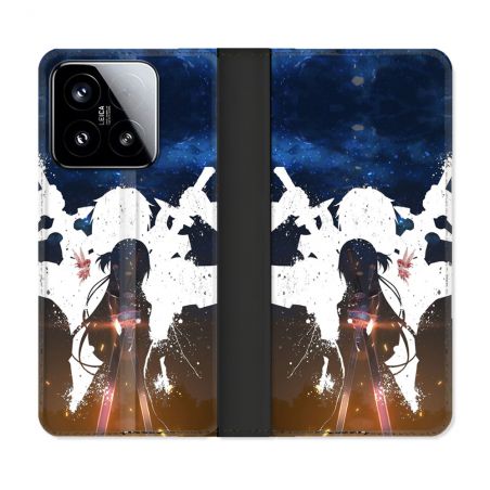 Housse cuir portefeuille Pour Xiaomi 15 Manga SAO sword Art Online Asuna
