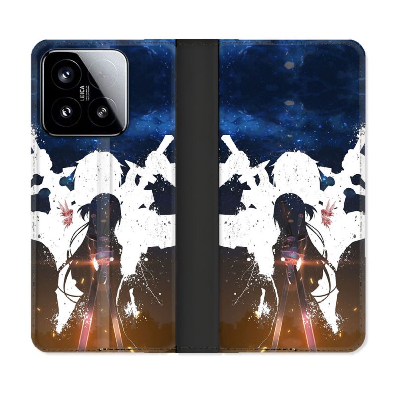 Housse cuir portefeuille Pour Xiaomi 15 Manga SAO sword Art Online Asuna