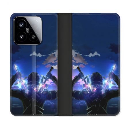 Housse cuir portefeuille Pour Xiaomi 15 Manga SAO sword Art Online Epee