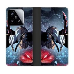 Housse cuir portefeuille Pour Xiaomi 15 Manga Solo Leveling Sung Epee