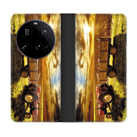 Housse cuir portefeuille Pour Xiaomi 15 Ultra Agriculture Tracteur Color