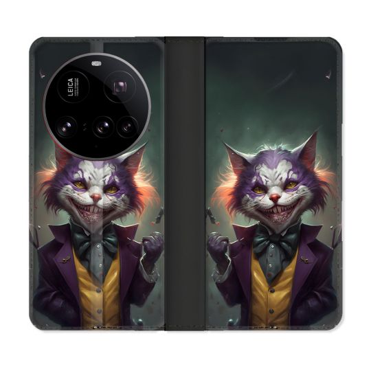 Housse cuir portefeuille Pour Xiaomi 15 Ultra Animal Chat Joker