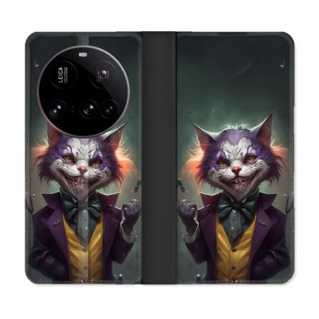 Housse cuir portefeuille Pour Xiaomi 15 Ultra Animal Chat Joker