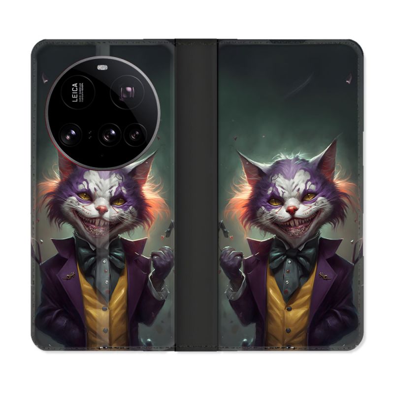 Housse cuir portefeuille Pour Xiaomi 15 Ultra Animal Chat Joker