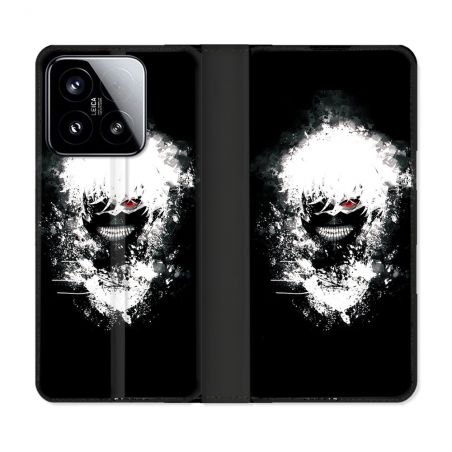 Housse cuir portefeuille Pour Xiaomi 15 Manga Tokyo Ghoul Kaneki Tag