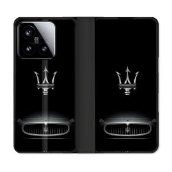 Housse cuir portefeuille Pour Xiaomi 15 Maserati