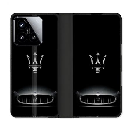 Housse cuir portefeuille Pour Xiaomi 15 Maserati