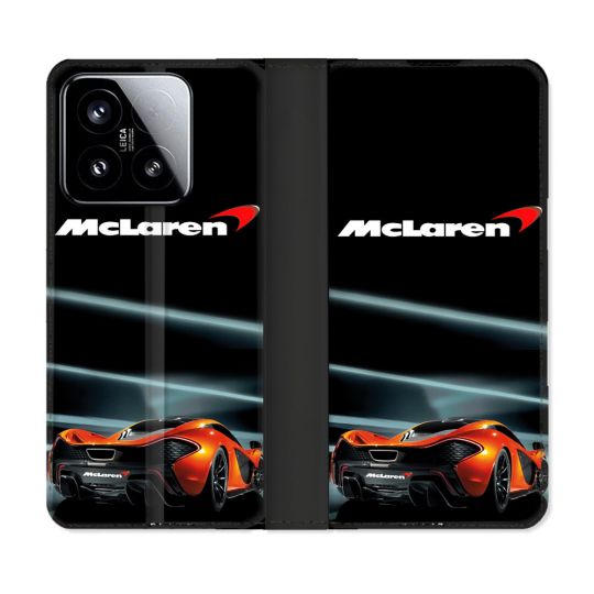 Housse cuir portefeuille Pour Xiaomi 15 Mc Laren