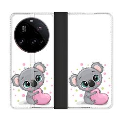 Housse cuir portefeuille Pour Xiaomi 15 Ultra Animal Koala Cœur