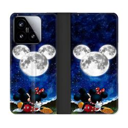Housse cuir portefeuille Pour Xiaomi 15 Mickey Minnie
