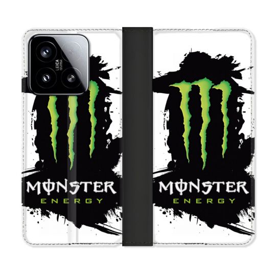 Housse cuir portefeuille Pour Xiaomi 15 Monster Energy Tache