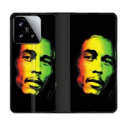 Housse cuir portefeuille Pour Xiaomi 15 Musique Bob Marley 2