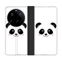 Housse cuir portefeuille Pour Xiaomi 15 Ultra Animal Panda Blanc
