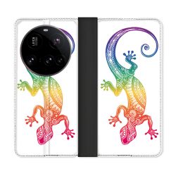 Housse cuir portefeuille Pour Xiaomi 15 Ultra Animal Salamandre Color