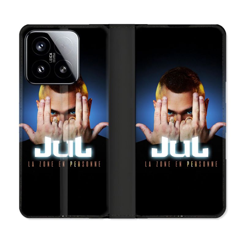 Housse cuir portefeuille Pour Xiaomi 15 Musique Jul Signe