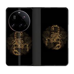 Housse cuir portefeuille Pour Xiaomi 15 Ultra Animal Scorpion Fresque