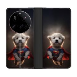 Housse cuir portefeuille Pour Xiaomi 15 Ultra Animal Super Chien