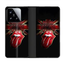 Housse cuir portefeuille Pour Xiaomi 15 Musique Rolling Stones