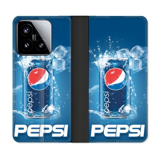 Housse cuir portefeuille Pour Xiaomi 15 Pepsi