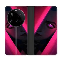 Housse cuir portefeuille Pour Xiaomi 15 Ultra Arcane Jinx Rose