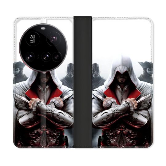 Housse cuir portefeuille Pour Xiaomi 15 Ultra Assassin Creed Mask