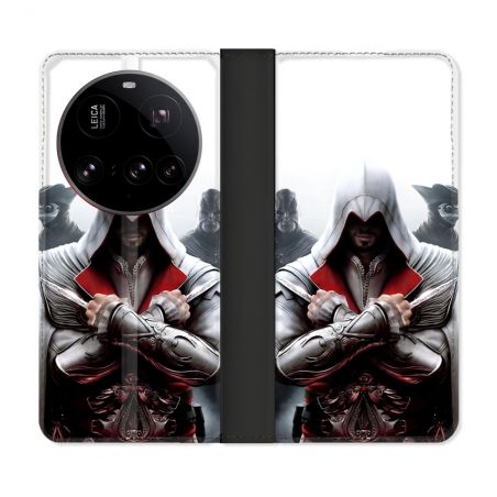 Housse cuir portefeuille Pour Xiaomi 15 Ultra Assassin Creed Mask