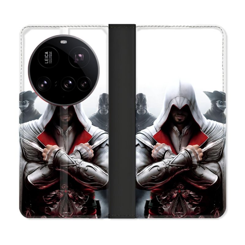 Housse cuir portefeuille Pour Xiaomi 15 Ultra Assassin Creed Mask