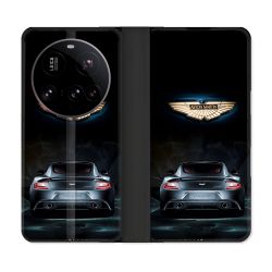 Housse cuir portefeuille Pour Xiaomi 15 Ultra Aston Martin