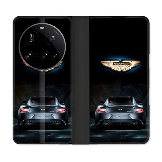 Housse cuir portefeuille Pour Xiaomi 15 Ultra Aston Martin
