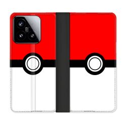 Housse cuir portefeuille Pour Xiaomi 15 Pokemon Pokeball