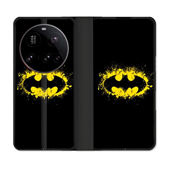 Housse cuir portefeuille Pour Xiaomi 15 Ultra Batman Logo