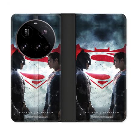 Housse cuir portefeuille Pour Xiaomi 15 Ultra Batman VS Superman