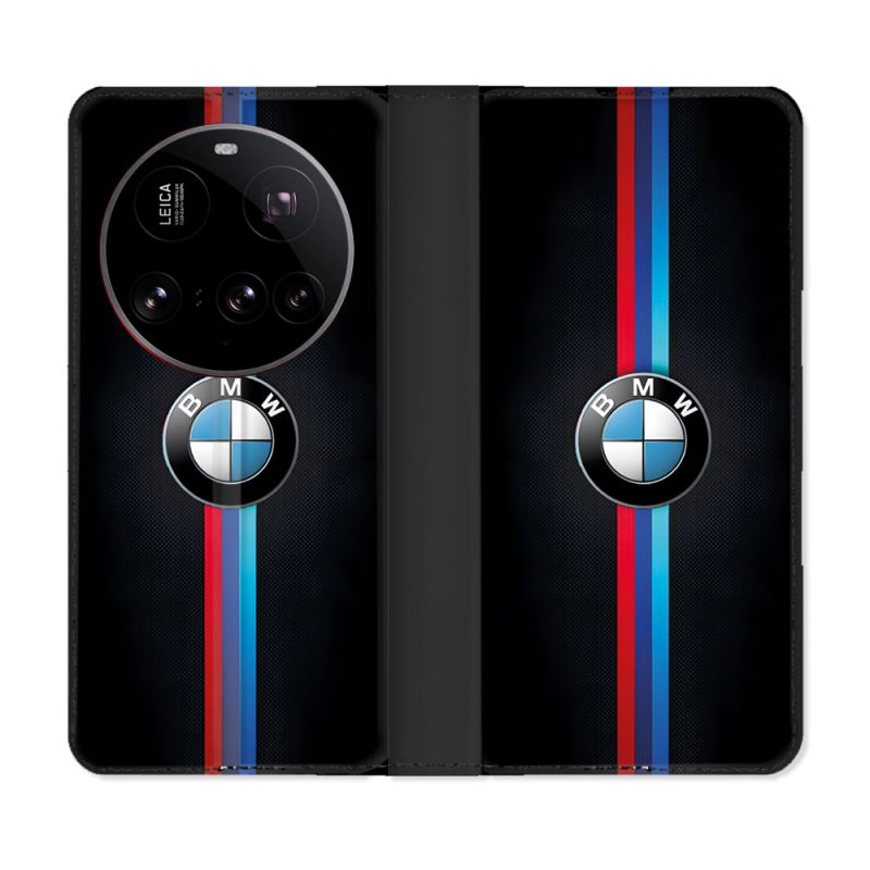 Housse cuir portefeuille Pour Xiaomi 15 Ultra BMW Logo