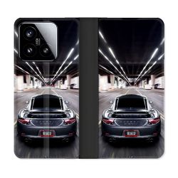 Housse cuir portefeuille Pour Xiaomi 15 Porsche 911