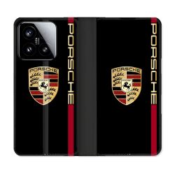 Housse cuir portefeuille Pour Xiaomi 15 Porsche Line