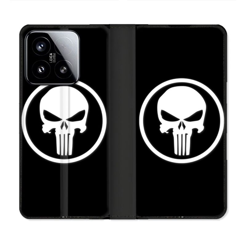 Housse cuir portefeuille Pour Xiaomi 15 Punisher